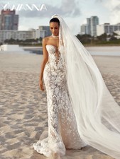 Sparkling Beaded Appliques Wedding Dresses Sweetheart Neck Bridal Gowns Mermaid