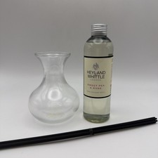 Heyland & Whittle Sweet Pea & Rose Reed Diffuser Refill 200ml & Diffuser Bowl 🩷
