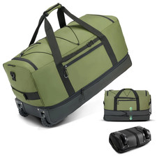 30in Rolling Duffle Bag Expandable 100-120L Waterproof Heavy Duty