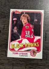 1981-82 Topps Hockey MISCUT ON BACK OF CARD (see photo) - 71 Tom Lysiak