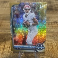 2021 Bowman U 1st Chrome Bryce Young Gold Shimmer Refractor 15/50 Rare! 🔥 