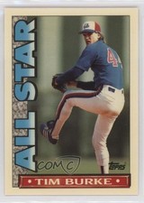 1990 Topps TV Glossy All-Star Set Tim Burke #60 11fv