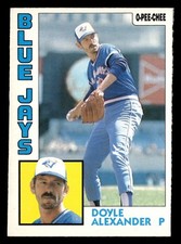 Doyle Alexander 1984 O-Pee-Chee #112 Toronto Blue Jays Vintage Baseball *191