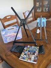 Acrylic Painting LOT Includes Supplies, Paint, Easels, Brushes, Book