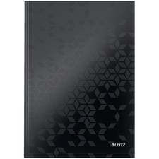 Image of Leitz Notebook WOW A4 Ruled with Hardcover 90g/80 Sheets Black