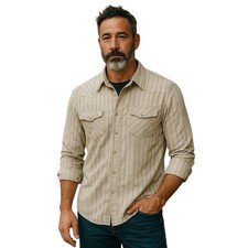 Vintage by Route 66 Men s Western Style Shirt Large Double Point Pocket Cowboy