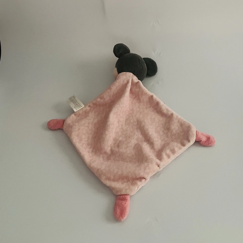 DOUDOU PLAT Disney Baby MINNIE Love Nature NICOTOY Rose/Flamant Cœur - ÉTAT NEUF - Photo 2/2