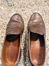 Allen Edmonds Brown Leather Patriot Penny Loafers Size 12 3E Classic Dress Shoes