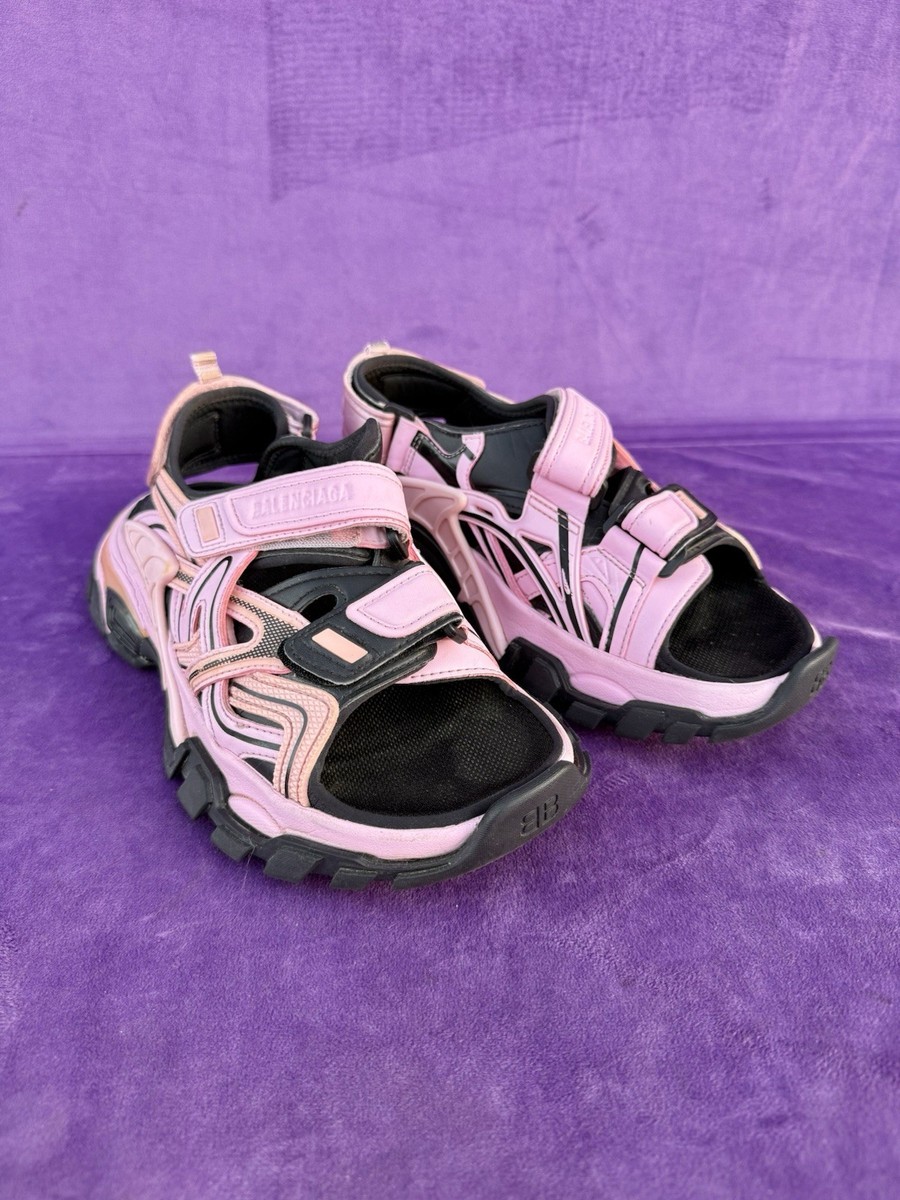 Balenciaga Track Sandals Pink Black Strap 617543 Size Eu 35/ Us 5 Balenciaga Track Sandals Pink Black Strap 617543 Size Eu 35/ Us 5