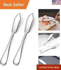 Stylish Stainless Steel Cheese Spreaders - Set of 2, Perfect for Any Occasion