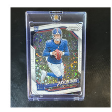 Panini Prizm 2025 Jaxson Dart Rookie Disco Prizm #332 New York Giants NFL Card