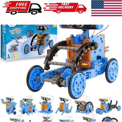 DIY Solar or Battery-Powered Robot Set: Perfect Educational Toy for Kids 8-13