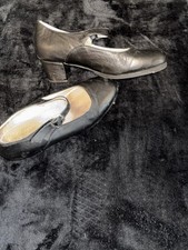 Women's Black Tap Dance Shoes with Strap, Low Heel, Classic Performance Style