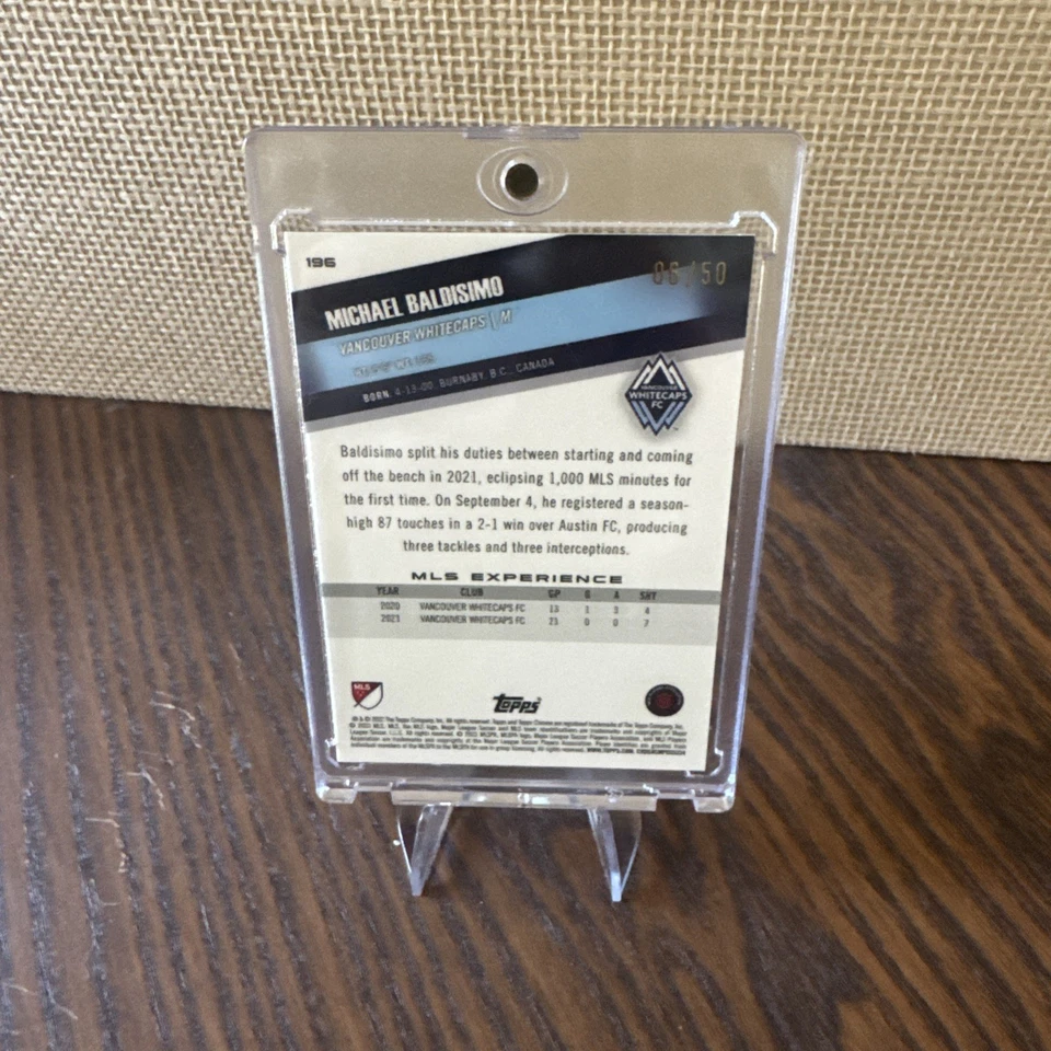 2022 Topps Chrome MLS - Michael Baldisimo #196 Gold Refractor /50 (RC) - Image 2 of 3