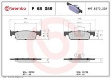 Brembo Bremsbelagsatz Vorne Teves-System für Renault Clio IV Kombi ab 12->