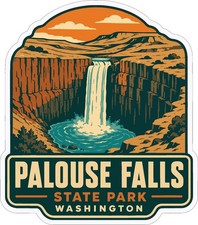 Palouse Falls State Park Washington Sticker Decal Vinyl Die-cut Palouse Falls State Park Washington Sticker Decal Vinyl Die-cut