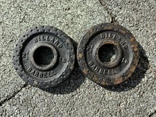 Billard Barbell Dimple 2.5 lb Standard 1" Weight Plate Lot Of 2 Vintage USA