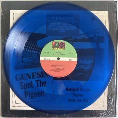 GENESIS SPOT THE PIGEON 12'' EP VINYL ATLANTIC CANADA 1977 BLUE VINYL NM/EX
