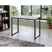 Antique White Black Finish Writing Desk 35 Inch Rectangular Desk