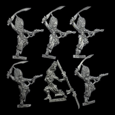 Warhammer Eldar Aeldari Howling Banshee Squad Metal OOP