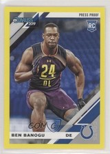 2019 Panini Donruss Rookies Press Proof Yellow Ben Banogu #274 7m3