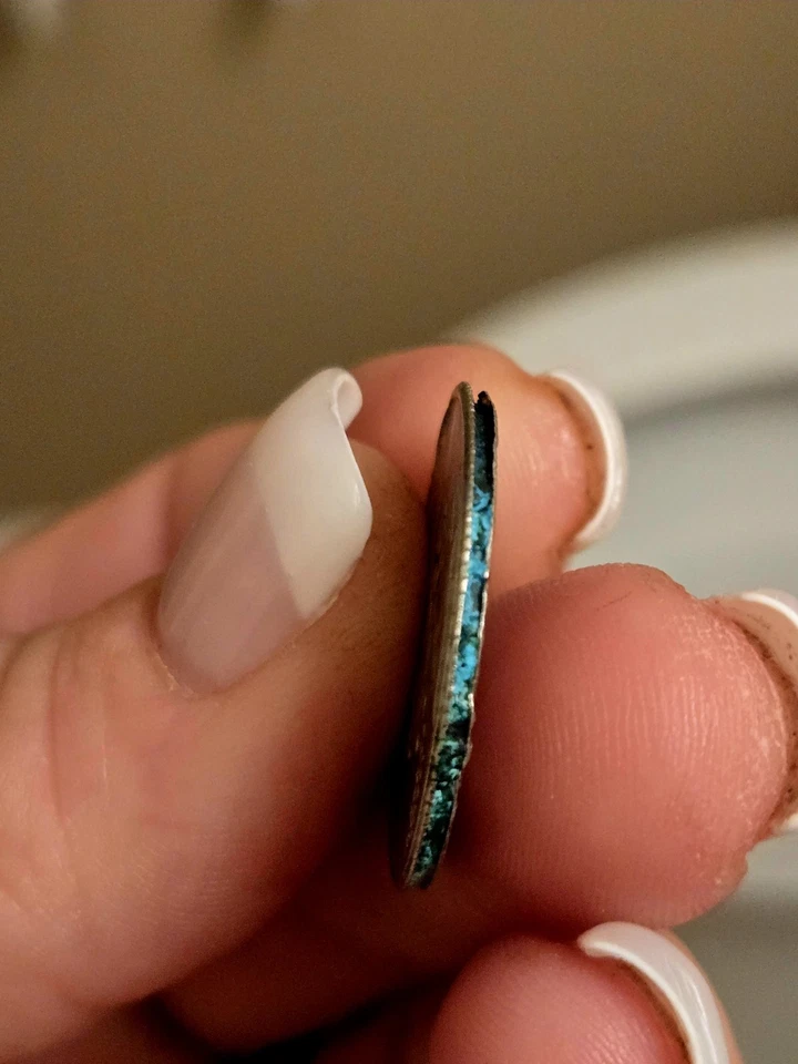 1997 D quarter 5g, Wrong Planchet, Missing Clad, Clam shell Edges Copper Center  - Image 3 of 4