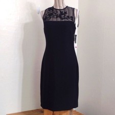 Scarlett Vintage Black Sleeveless Beaded Cocktail Dress Women's Size 8 NWT
