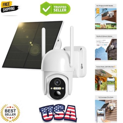 4G LTE Cellular Security Camera Includes SIM CardSupport Verizon/AT&T/T-Mobil...