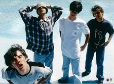 IAN BROWN SIGNED 16x12 STONE ROSES PHOTOGRAPH (ACG CERT AG18780)
