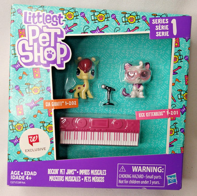 Littlest Pet Shop Rockin Pet Jams S.1 New MI Gia Giraffi 202 Kick Kittenerg 201