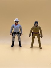 Vintage 1980 Gabriel Lone Ranger Tonto 3.75 Inch Action Figures Hong Kong AA