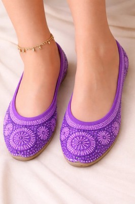 Women Shoes Indian Handmade Jutties Oxfords Leather Slip-On Mojaries US 9.5-10