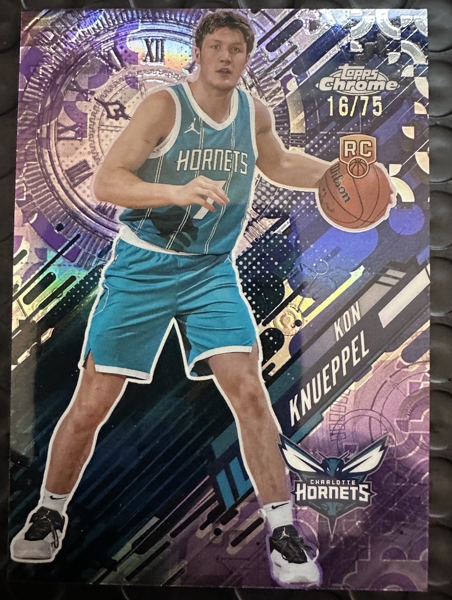2025-26 Topps Chrome NBA Go Time Purple Refractor /75 Kon Knueppel RC /75