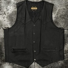 Vintage Genuine Leather Vest Size XL
