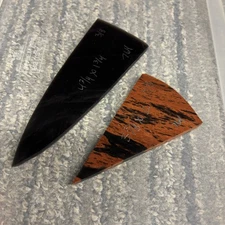 (2) Lace Mahogany Flint Knapping Arrow Head Preform Blank Translucent Window 764