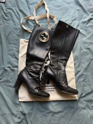Vintage Gucci by Tom Ford Black Leather Boots (size 7)