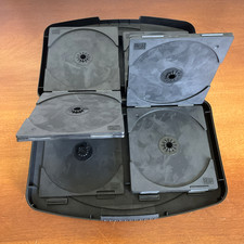 Vintage LASERLINE CD/DVD Portable Hard Case 24 Disc Storage Rugged USA Made