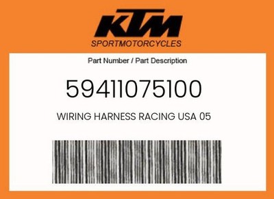 KTM Genuine Wiring Harness Racing Usa 05 - 59411075100