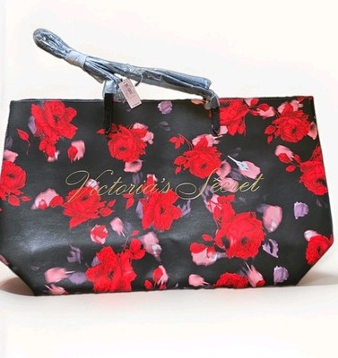 NWT Victoria's Secret Limited Edition 2019 Large Red Floral Rose Tote Bag $58 SH