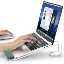 Acrylic Laptop Stand for Desk, Laptop Stand with Wrist Support, Ergonomic Det...