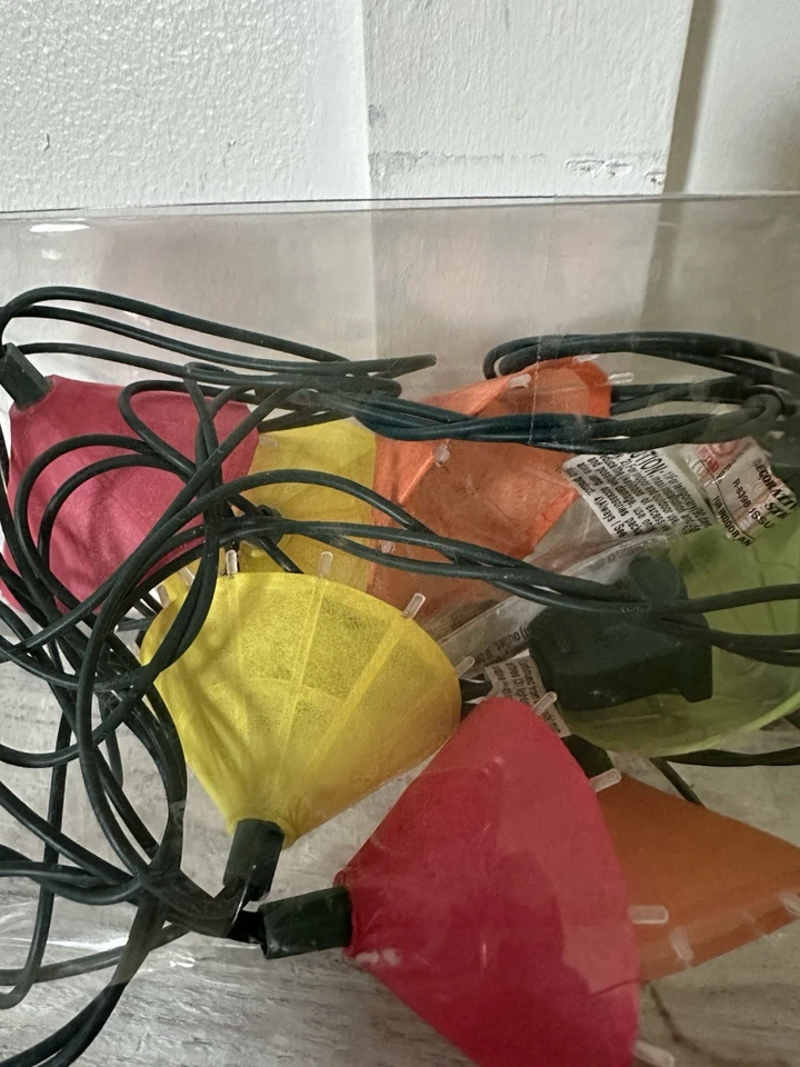 Summertime Chinese Umbrella String Of Lights Indoor/outdoor Multi Color New Work - Image 3 of 4