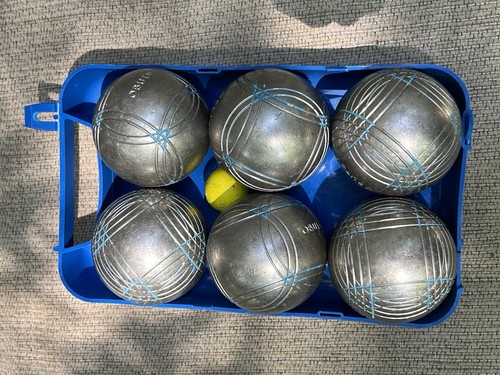 Obut Made In France Petanque Bocce Boules Balls Set w/Cochonnets Six Balls