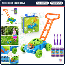 Bubble Lawn Mower for Toddlers 1-3, Outdoor Bubble Machine, Pretend Play Toys, S
