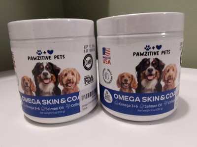 {2 Pack} Omega 3 Fish Oil Dog Chews Skin Coat Supplement Itch Relief Joints 7/26