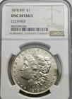 1878 Morgan Silver Dollar, 8 TF, Philadelphia Mint. NGC UNC-Details
