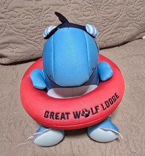 2024 Great Wolf Lodge Blue Dinosaur 10" Plushie With Intertube New 