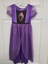 Disney Princess Frozen Anna Fantasy Nightgown Pajamas Costume Purple 3T