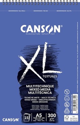 CANSON XL Mix-Media Block, DIN A5, 15 Blatt, 300 g/m²