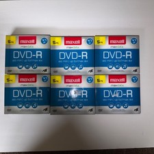 Lot Of 6 Maxell DVD-R 16X 4.7GB Blank Media Discs 5-Pack Brand New Sealed
