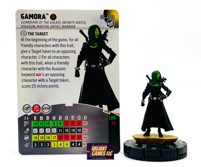 Marvel Heroclix Gamora #GG-002 w/ Card Guardians of the Galaxy Heroclix 400